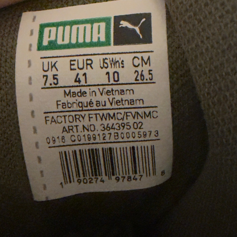 Puma Sky II Hi Olive Green Suede High Top Sneakers Gum Sole Women's 10 364395-02 - Picture 7 of 7